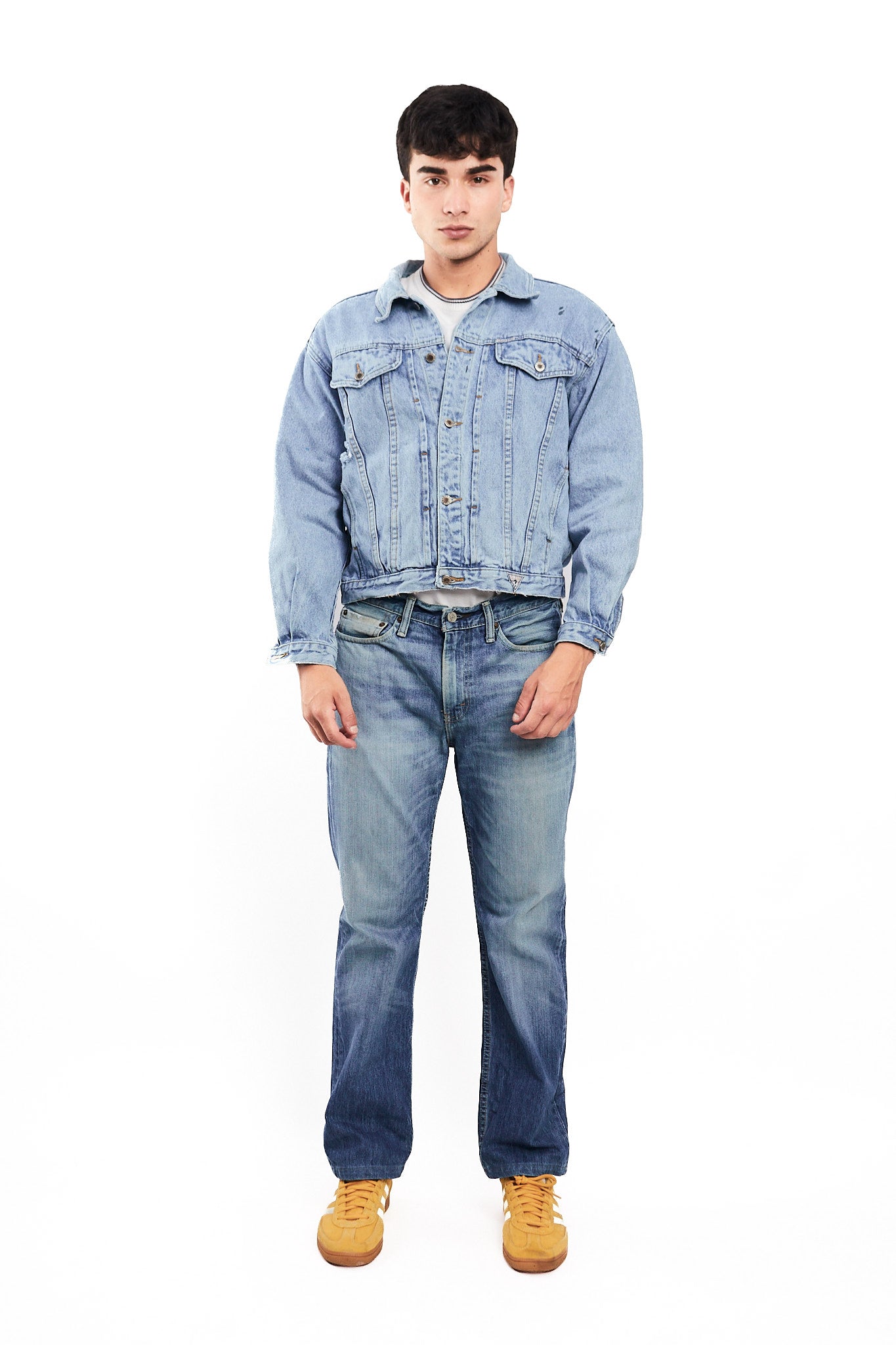 1990 Vintage Guess Jeans Big Logo Denim Jacket (M)