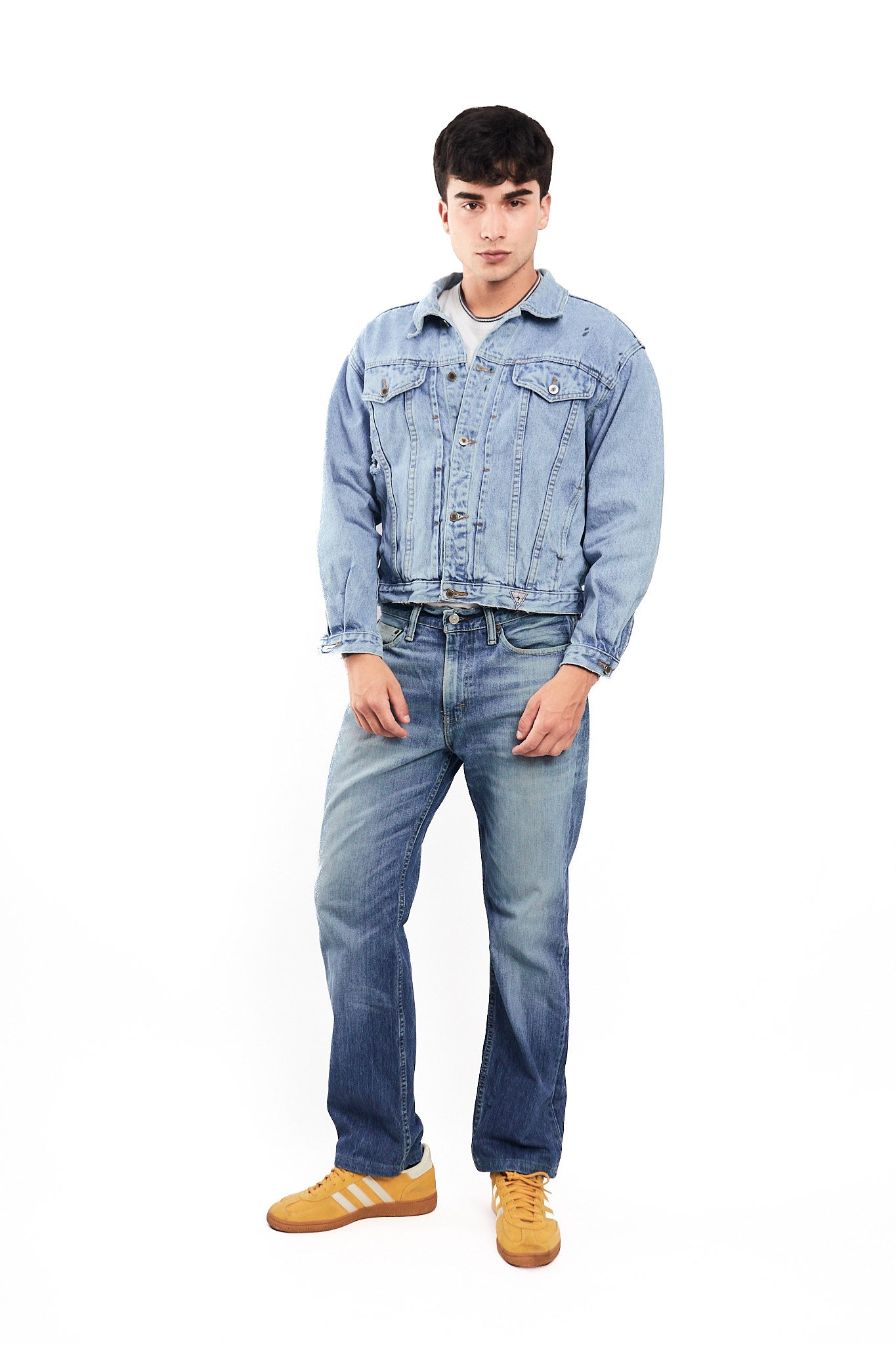 1990 Vintage Guess Jeans Big Logo Denim Jacket (M)