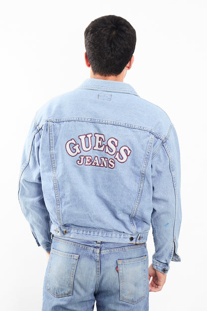1990 Vintage Guess Jeans Big Logo Denim Jacket (M)