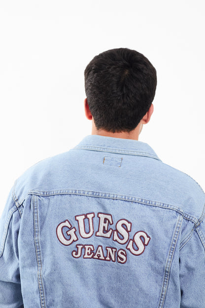 1990 Vintage Guess Jeans Big Logo Denim Jacket (M)