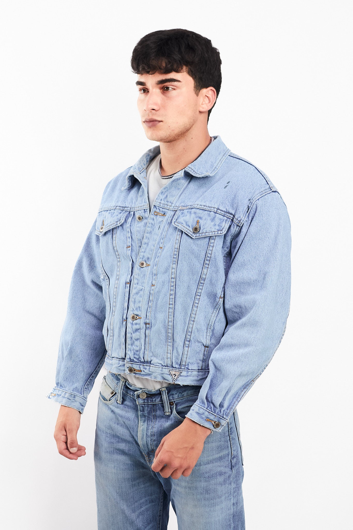 1990 Vintage Guess Jeans Big Logo Denim Jacket (M)