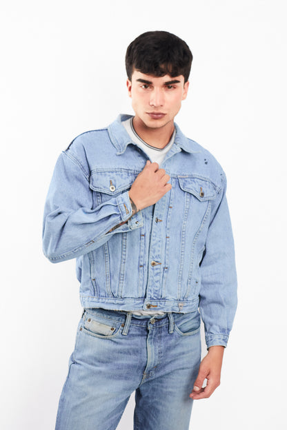 1990 Vintage Guess Jeans Big Logo Denim Jacket (M)