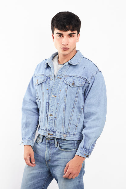 1990 Vintage Guess Jeans Big Logo Denim Jacket (M)