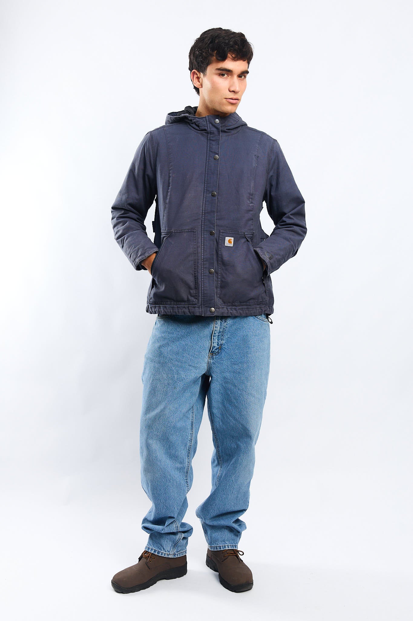 Carhartt Full Swing Navy Blue Impermeable Jacket (S/M)