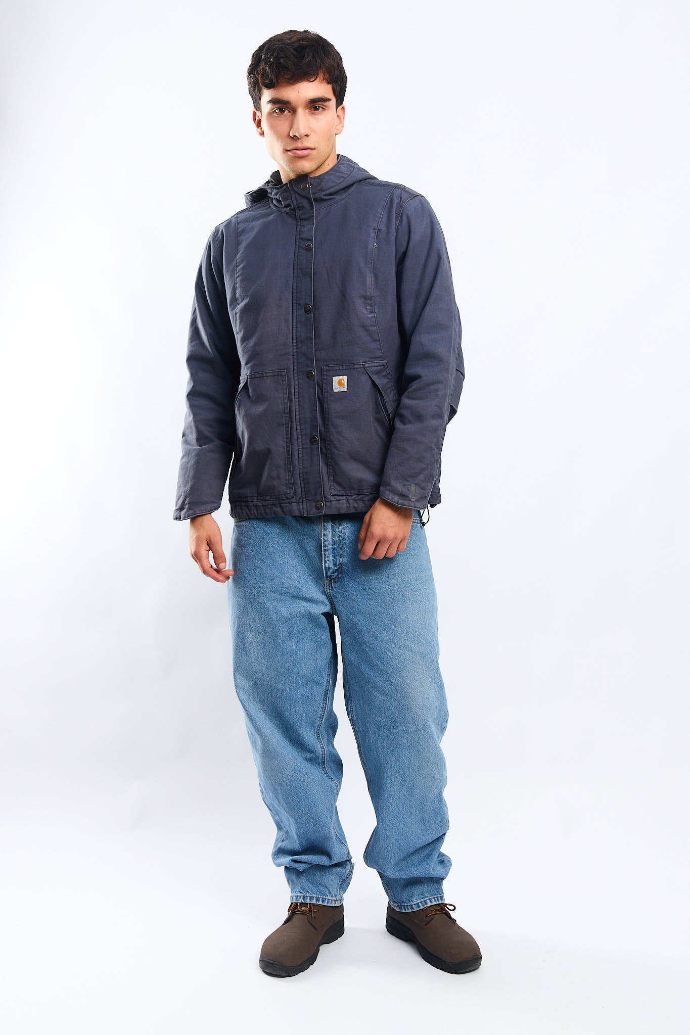 Carhartt Full Swing Navy Blue Impermeable Jacket (S/M)