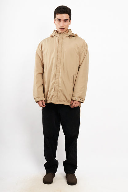 2000 Vintage Yve Saint Laurent Khakhi Hooded Jacket (L/XL)