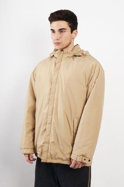 2000 Vintage Yve Saint Laurent Khakhi Hooded Jacket (L/XL)