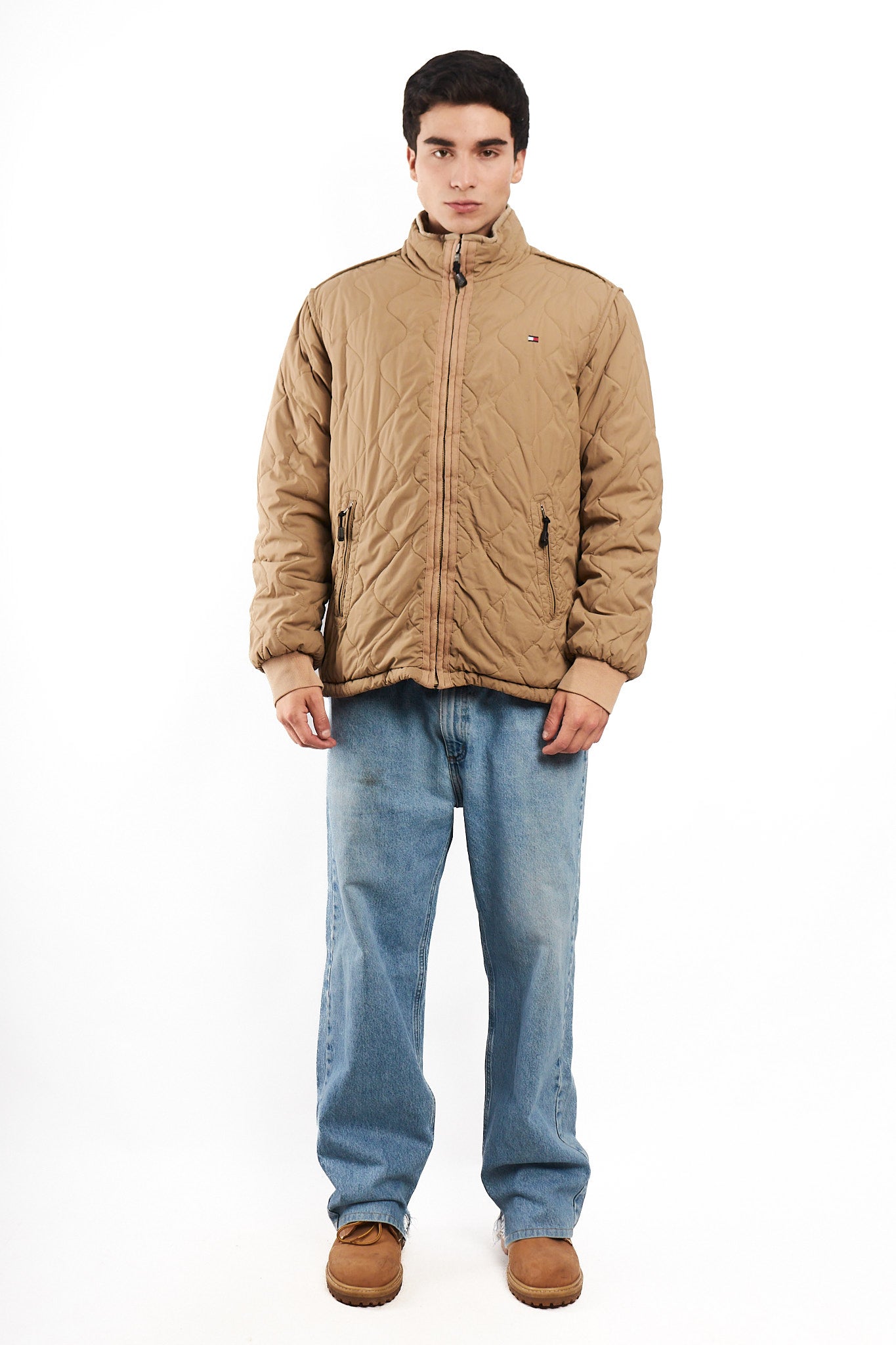2007 Vintage Tommy Hilfiger Performance Cream Puffer Jacket (M/L)