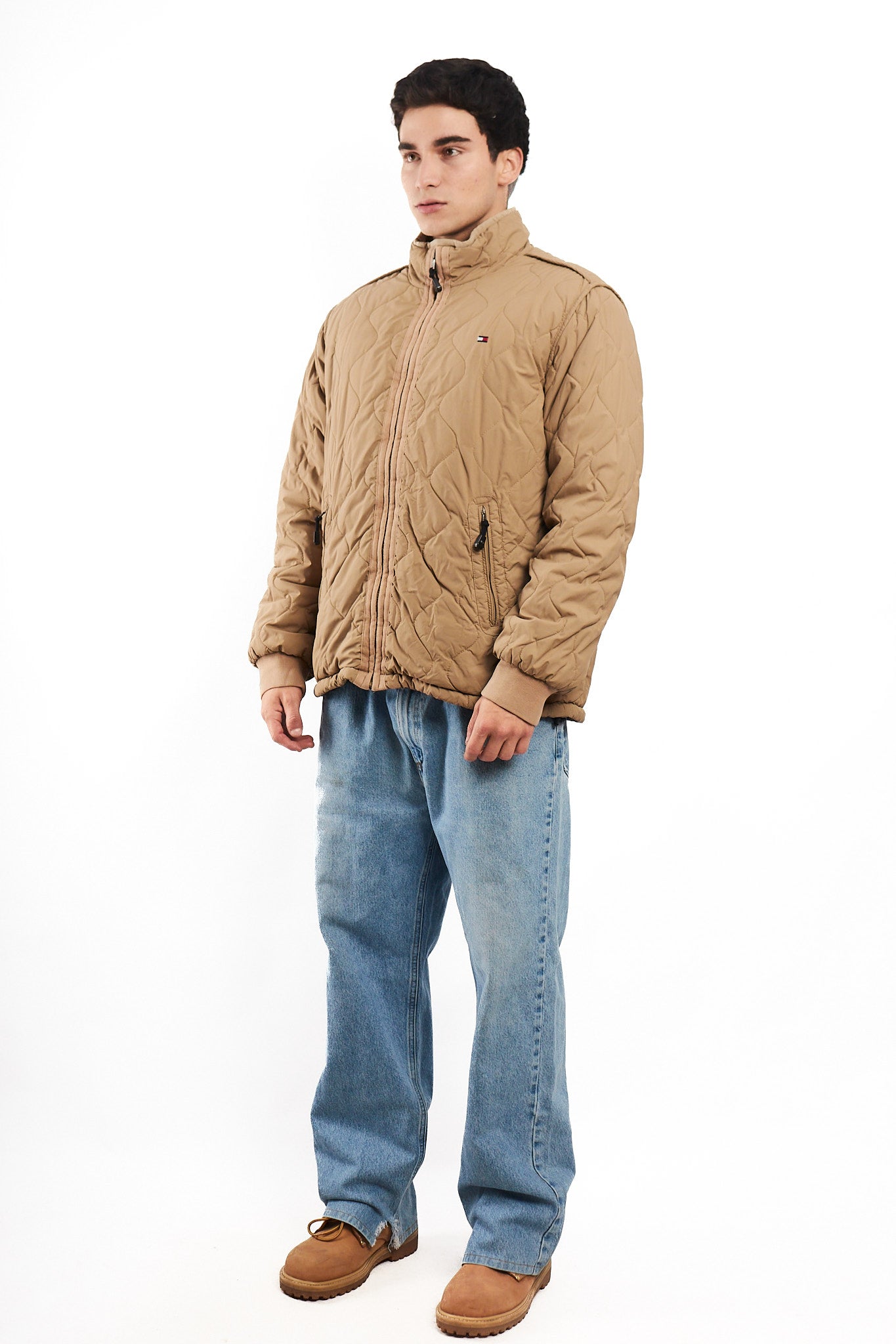 2007 Vintage Tommy Hilfiger Performance Cream Puffer Jacket (M/L)
