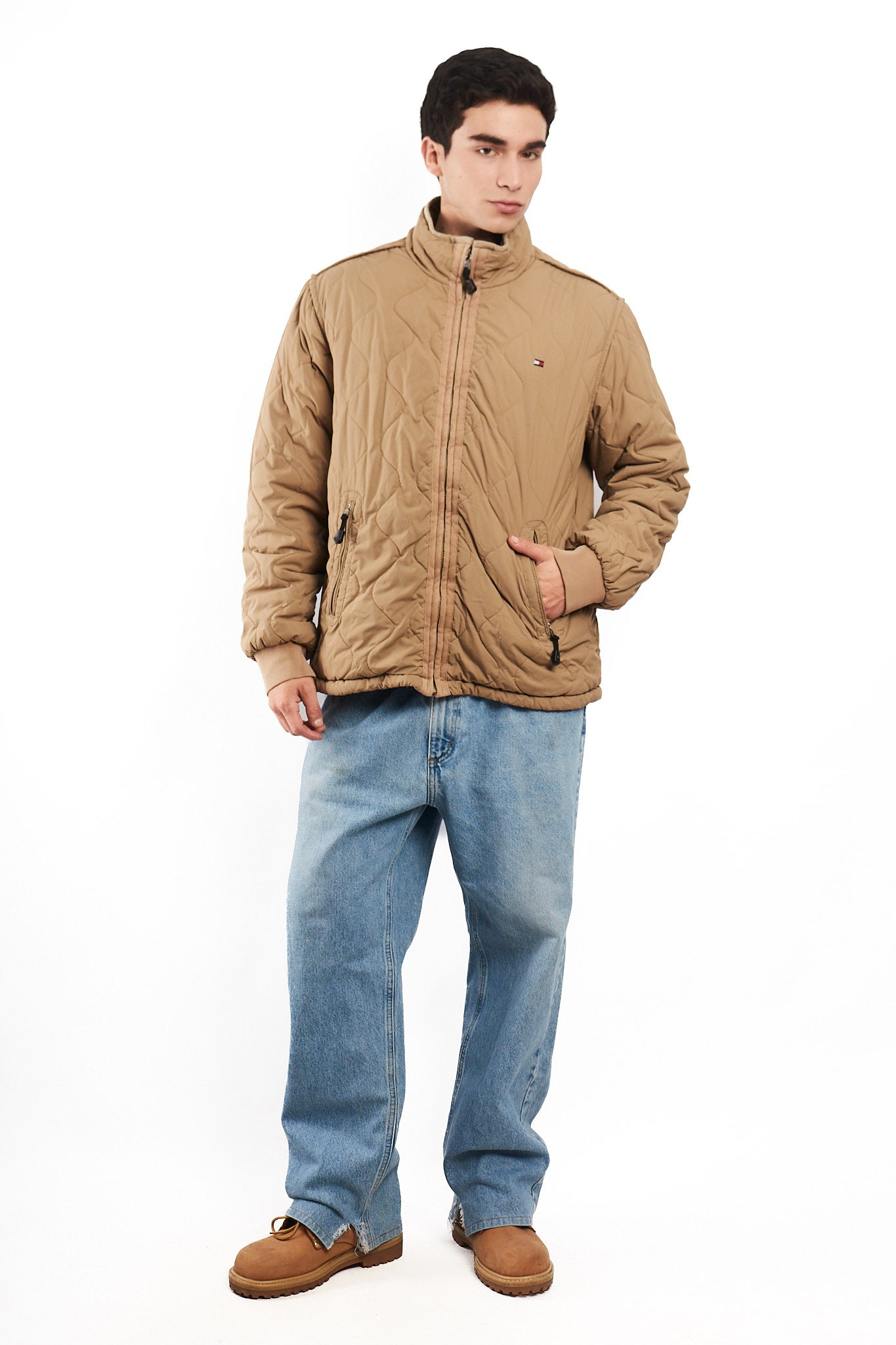 2007 Vintage Tommy Hilfiger Performance Cream Puffer Jacket (M/L)