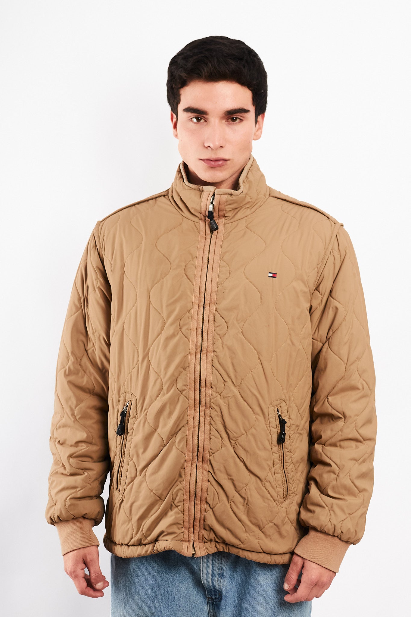 2007 Vintage Tommy Hilfiger Performance Cream Puffer Jacket (M/L)
