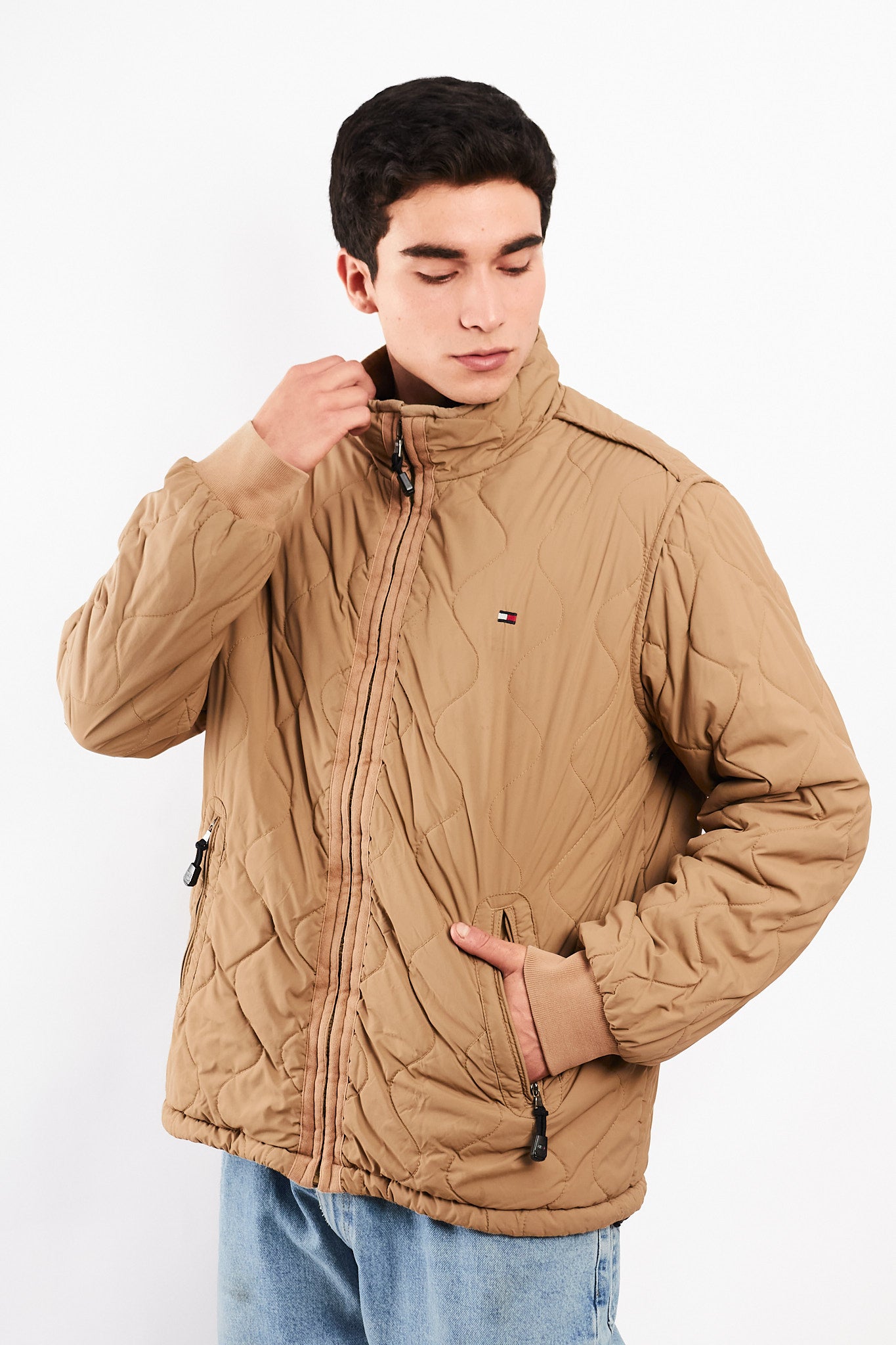 2007 Vintage Tommy Hilfiger Performance Cream Puffer Jacket (M/L)
