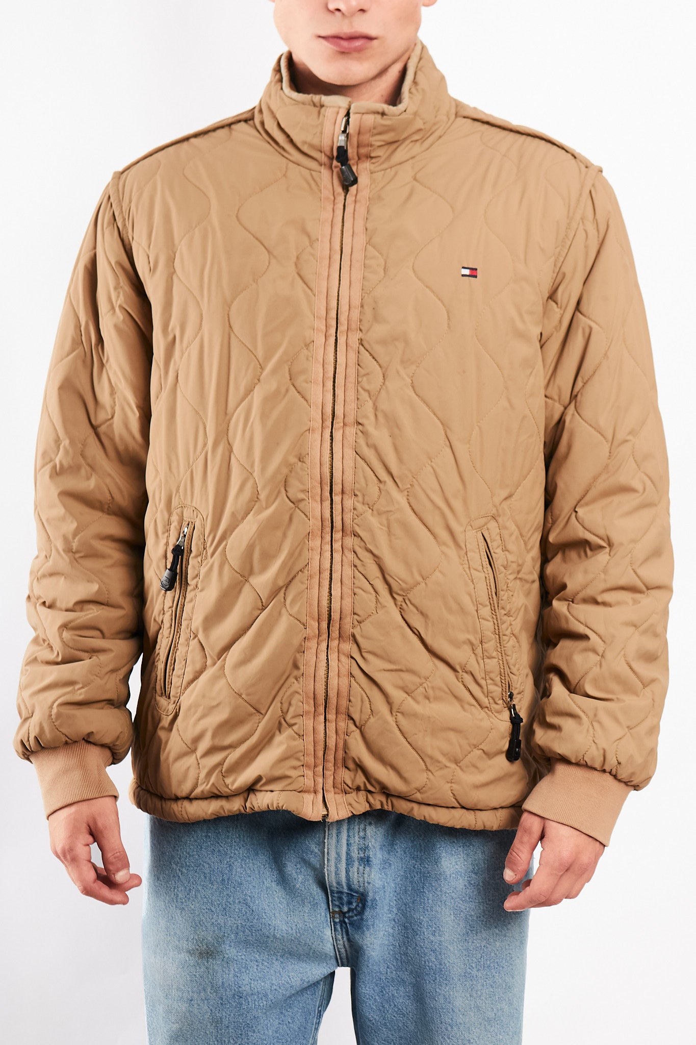 2007 Vintage Tommy Hilfiger Performance Cream Puffer Jacket (M/L)