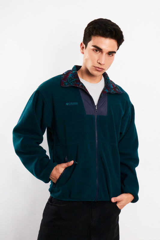 1990 Vintage Columbia Aztec Fleece Jacket (M)