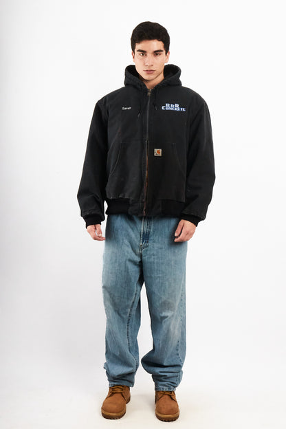 2000 Vintage Carhartt J140 Faded Black Duck Active Jacket (L/XL)