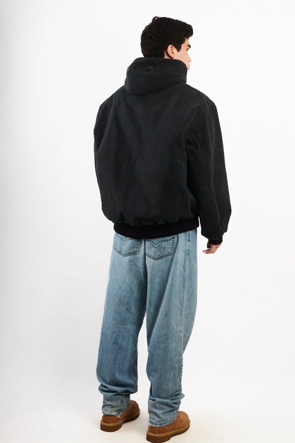 2000 Vintage Carhartt J140 Faded Black Duck Active Jacket (L/XL)