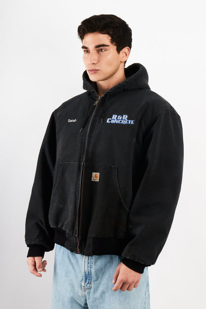 2000 Vintage Carhartt J140 Faded Black Duck Active Jacket (L/XL)