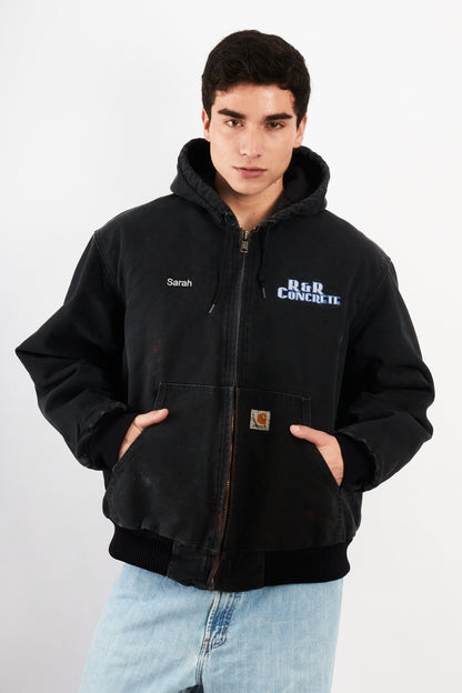 2000 Vintage Carhartt J140 Faded Black Duck Active Jacket (L/XL)