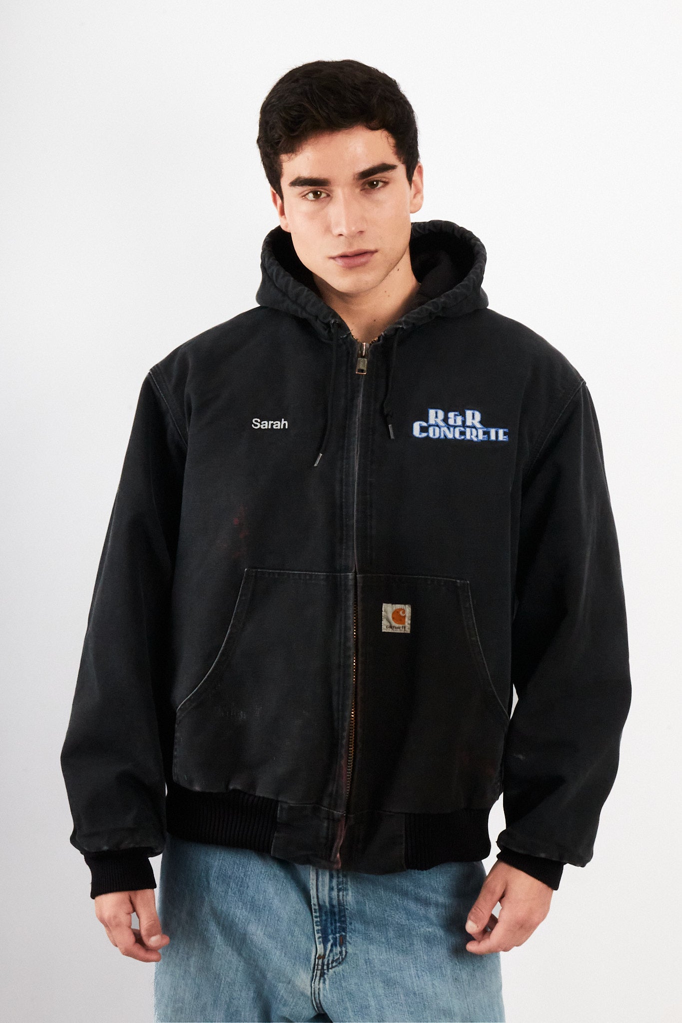 2000 Vintage Carhartt J140 Faded Black Duck Active Jacket (L/XL)