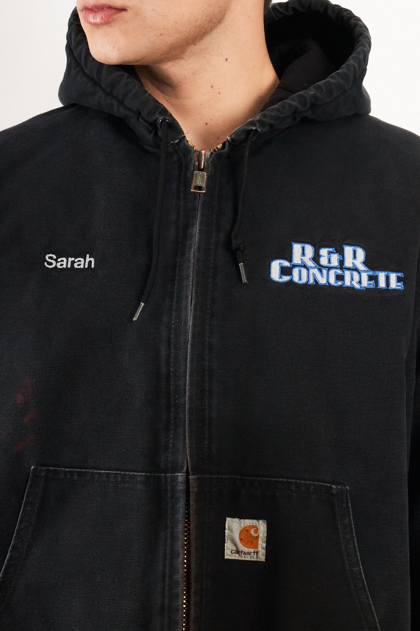 2000 Vintage Carhartt J140 Faded Black Duck Active Jacket (L/XL)