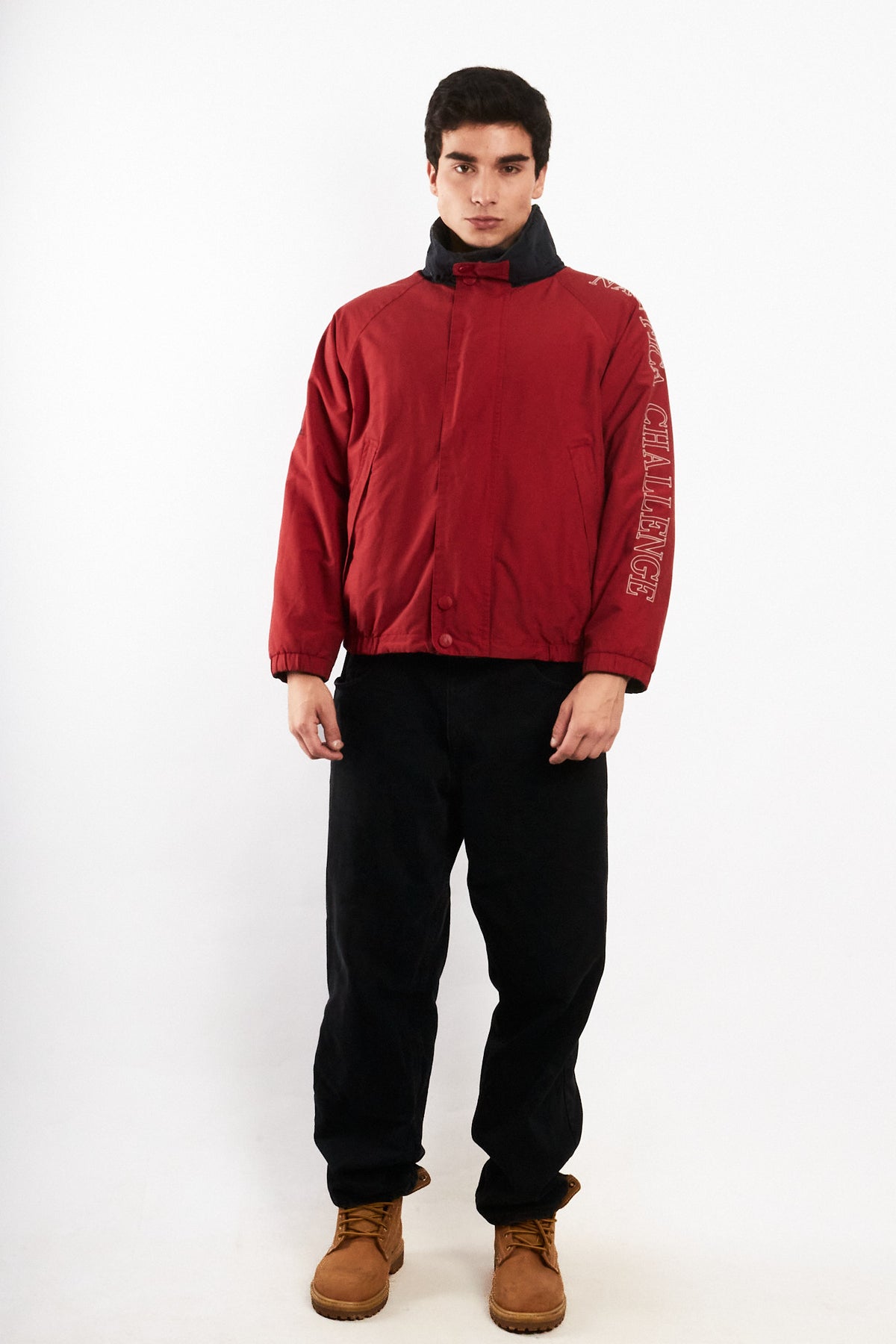 1990 Vintage Nautica Challenge J-Clas Reversible Spellout/ Polar Jacket (M)