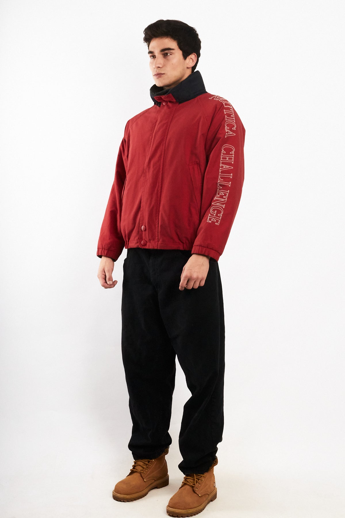 1990 Vintage Nautica Challenge J-Clas Reversible Spellout/ Polar Jacket (M)