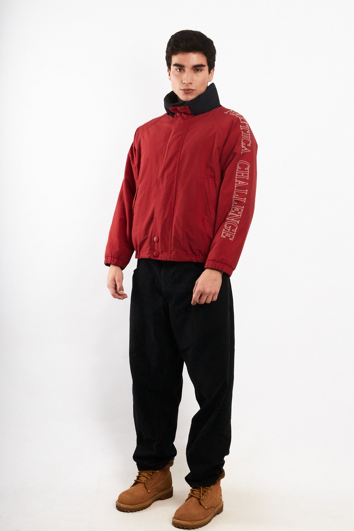 1990 Vintage Nautica Challenge J-Clas Reversible Spellout/ Polar Jacket (M)