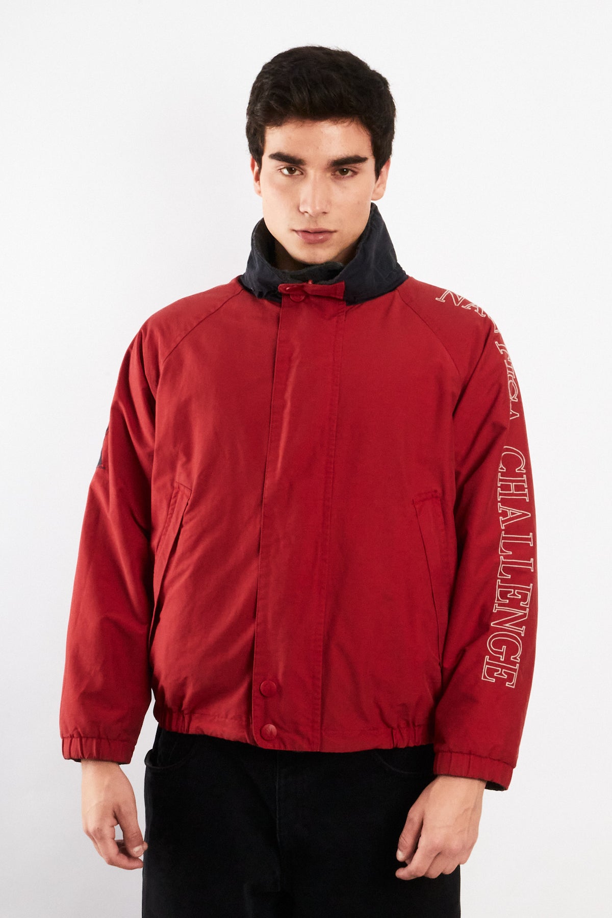 1990 Vintage Nautica Challenge J-Clas Reversible Spellout/ Polar Jacket (M)
