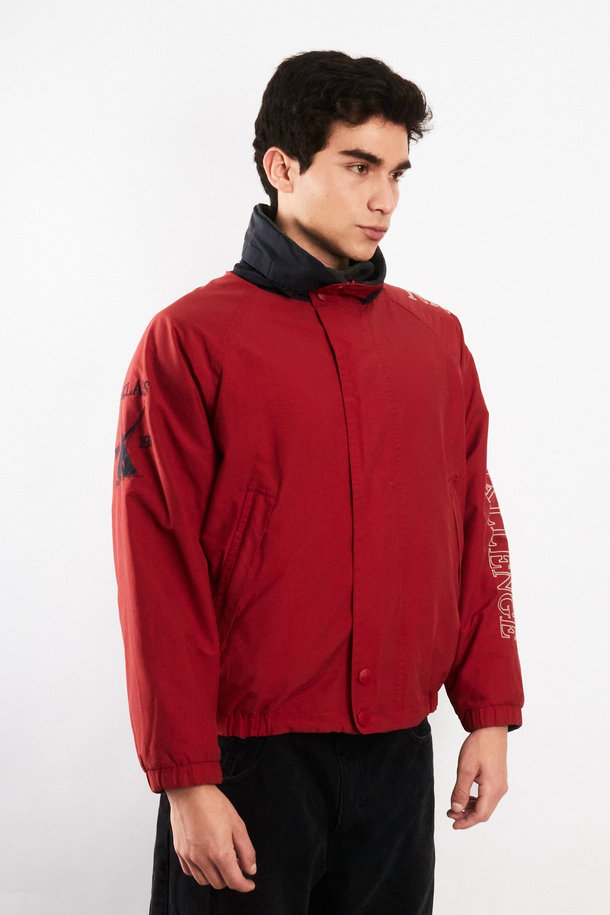 1990 Vintage Nautica Challenge J-Clas Reversible Spellout/ Polar Jacket (M)