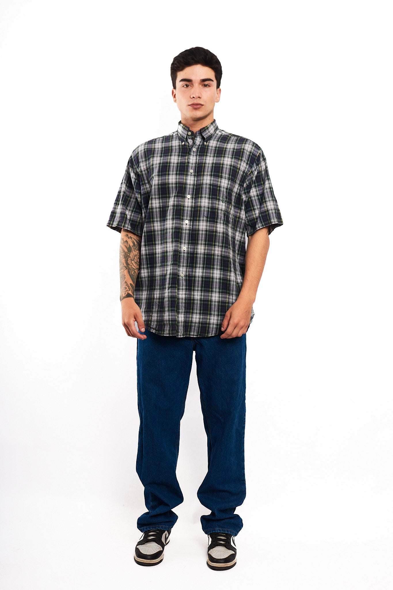 2000 Nautica Plaid Shirt(M/L)