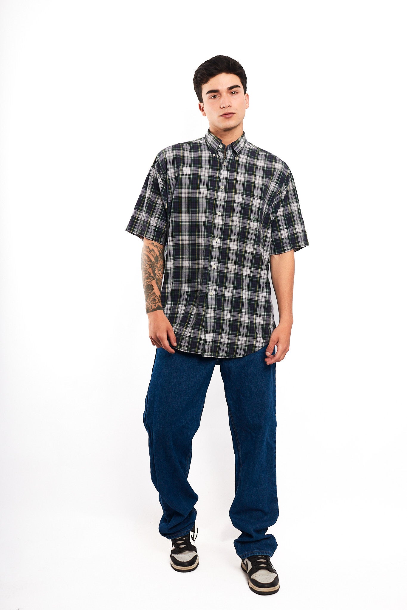 2000 Nautica Plaid Shirt(M/L)