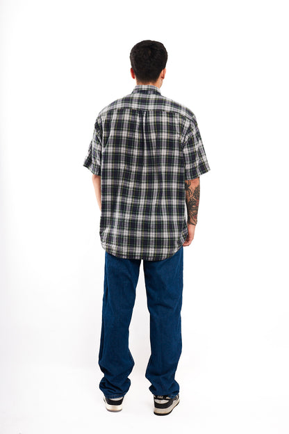 2000 Nautica Plaid Shirt(M/L)