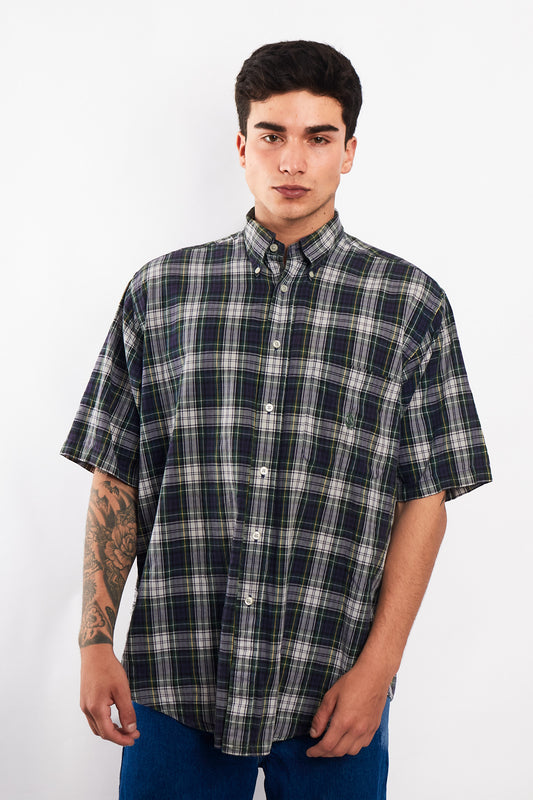 2000 Nautica Plaid Shirt(M/L)