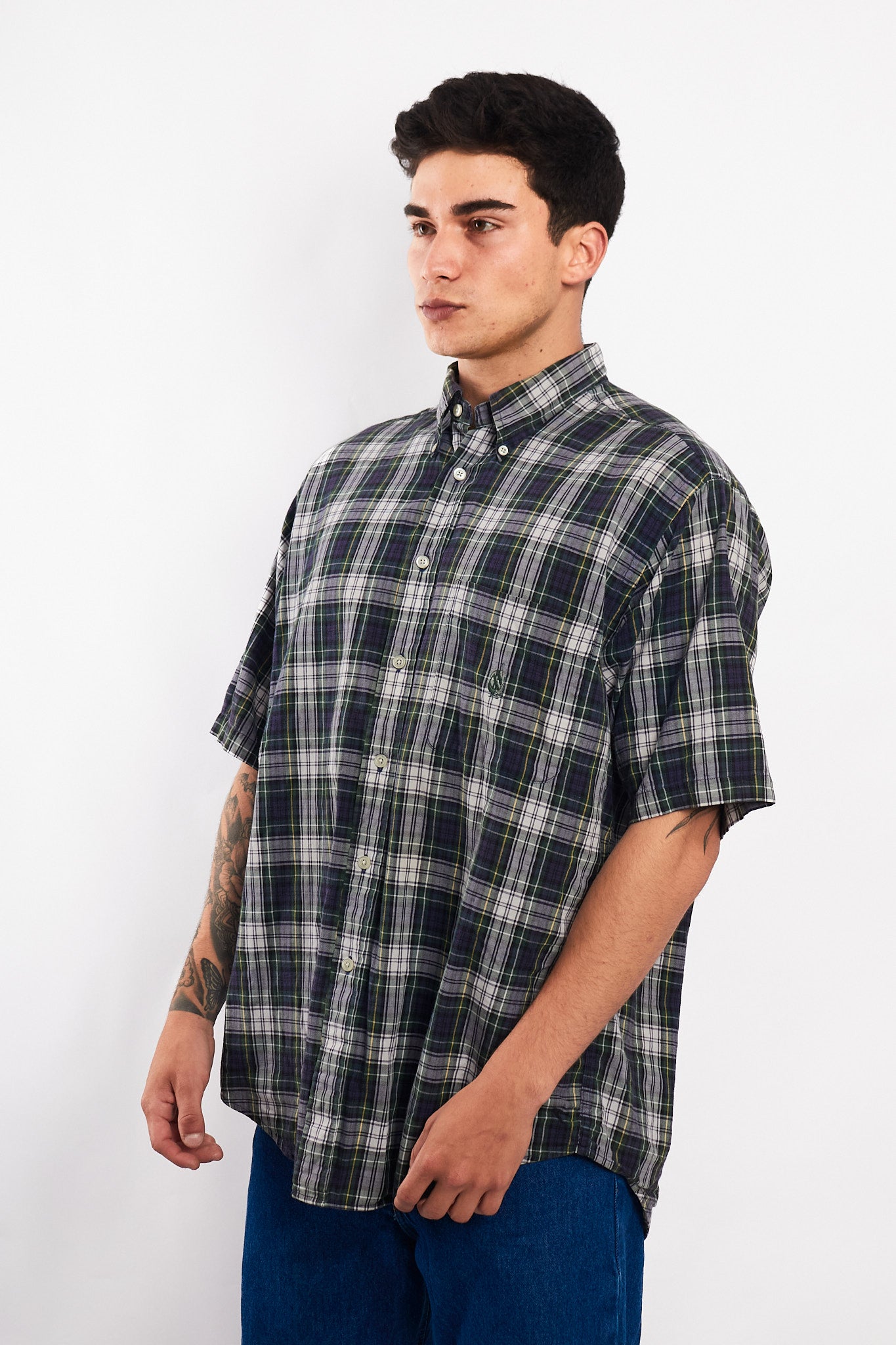 2000 Nautica Plaid Shirt(M/L)