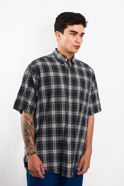 2000 Nautica Plaid Shirt(M/L)