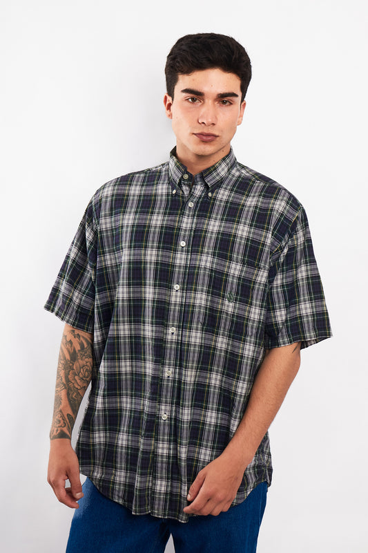 2000 Nautica Plaid Shirt(M/L)