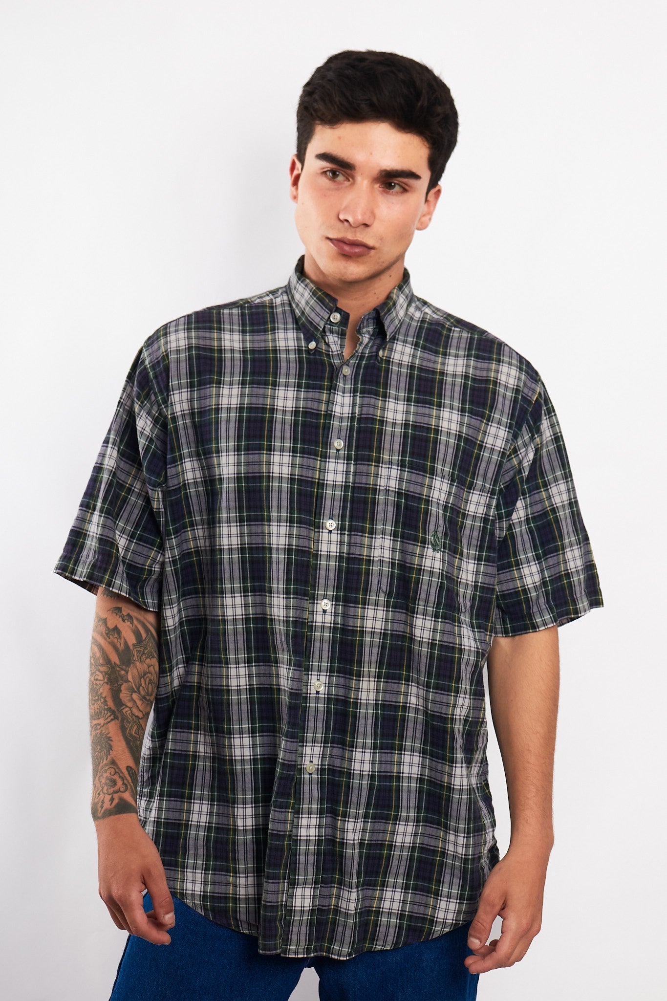 2000 Nautica Plaid Shirt(M/L)