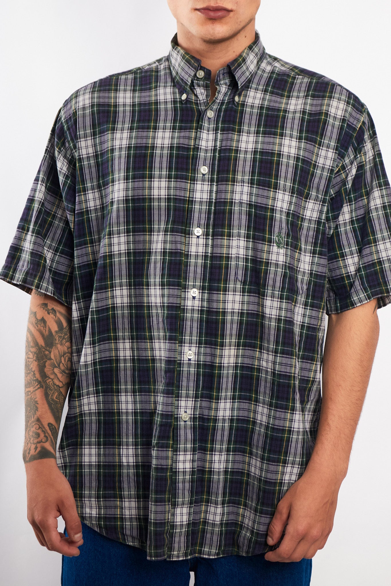 2000 Nautica Plaid Shirt(M/L)