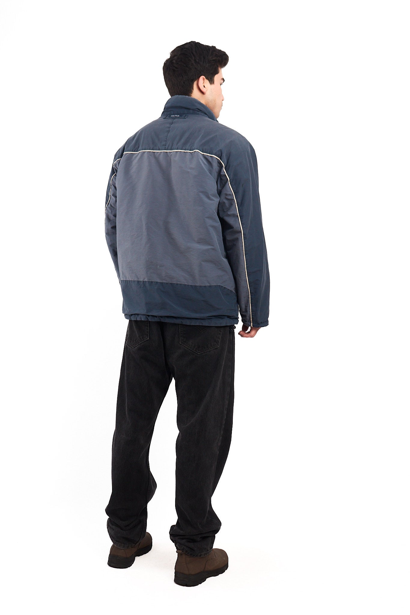 2000 Vintage Nautica Reversible Sherpa/Windbreaker Jacket (L/XL)