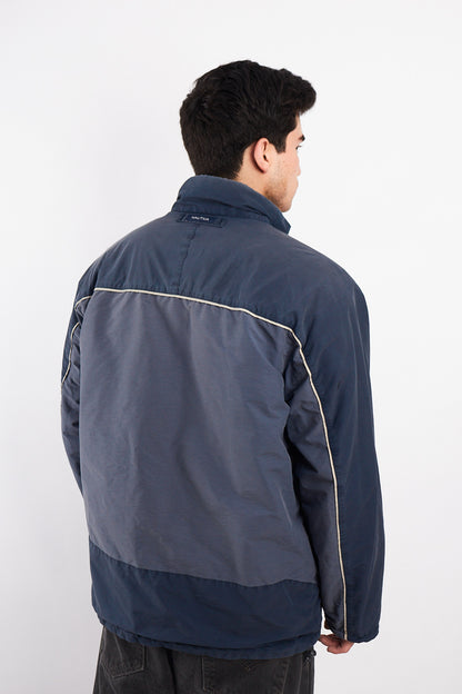 2000 Vintage Nautica Reversible Sherpa/Windbreaker Jacket (L/XL)