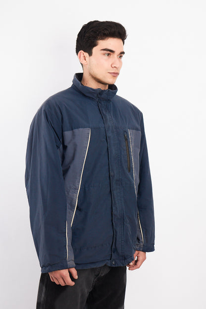 2000 Vintage Nautica Reversible Sherpa/Windbreaker Jacket (L/XL)