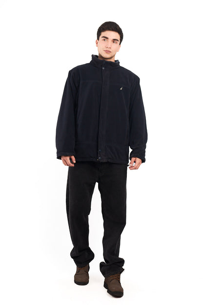 2000 Vintage Nautica Reversible Sherpa/Windbreaker Jacket (L/XL)