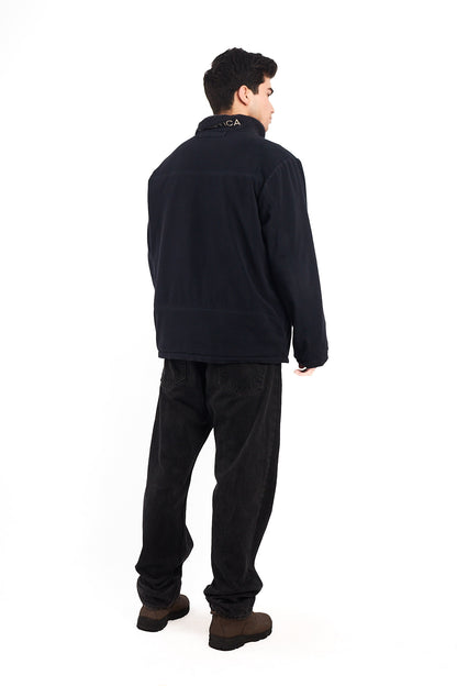 2000 Vintage Nautica Reversible Sherpa/Windbreaker Jacket (L/XL)