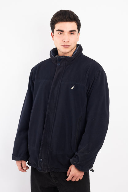 2000 Vintage Nautica Reversible Sherpa/Windbreaker Jacket (L/XL)