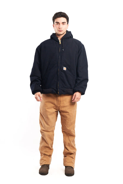 Vintage Carhartt J130 Navy Blue Duck Active Jacket (L/XL)