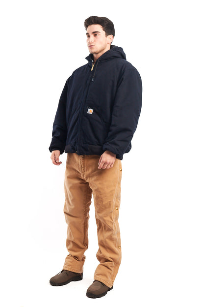 Vintage Carhartt J130 Navy Blue Duck Active Jacket (L/XL)
