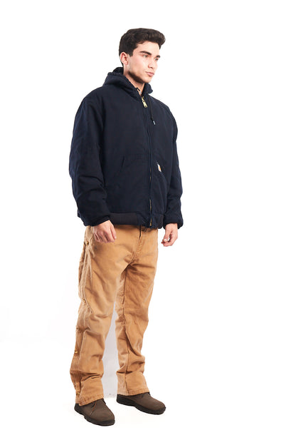 Vintage Carhartt J130 Navy Blue Duck Active Jacket (L/XL)