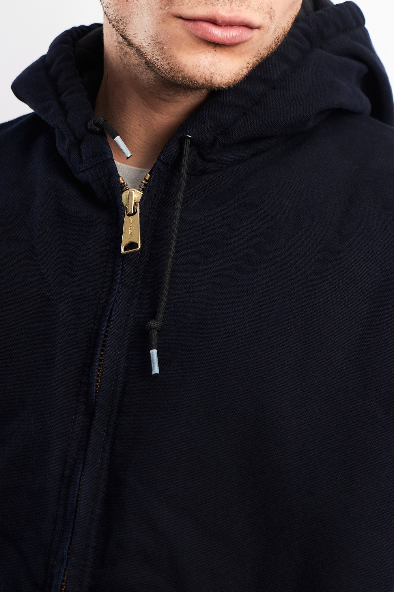 Vintage Carhartt J130 Navy Blue Duck Active Jacket (L/XL)