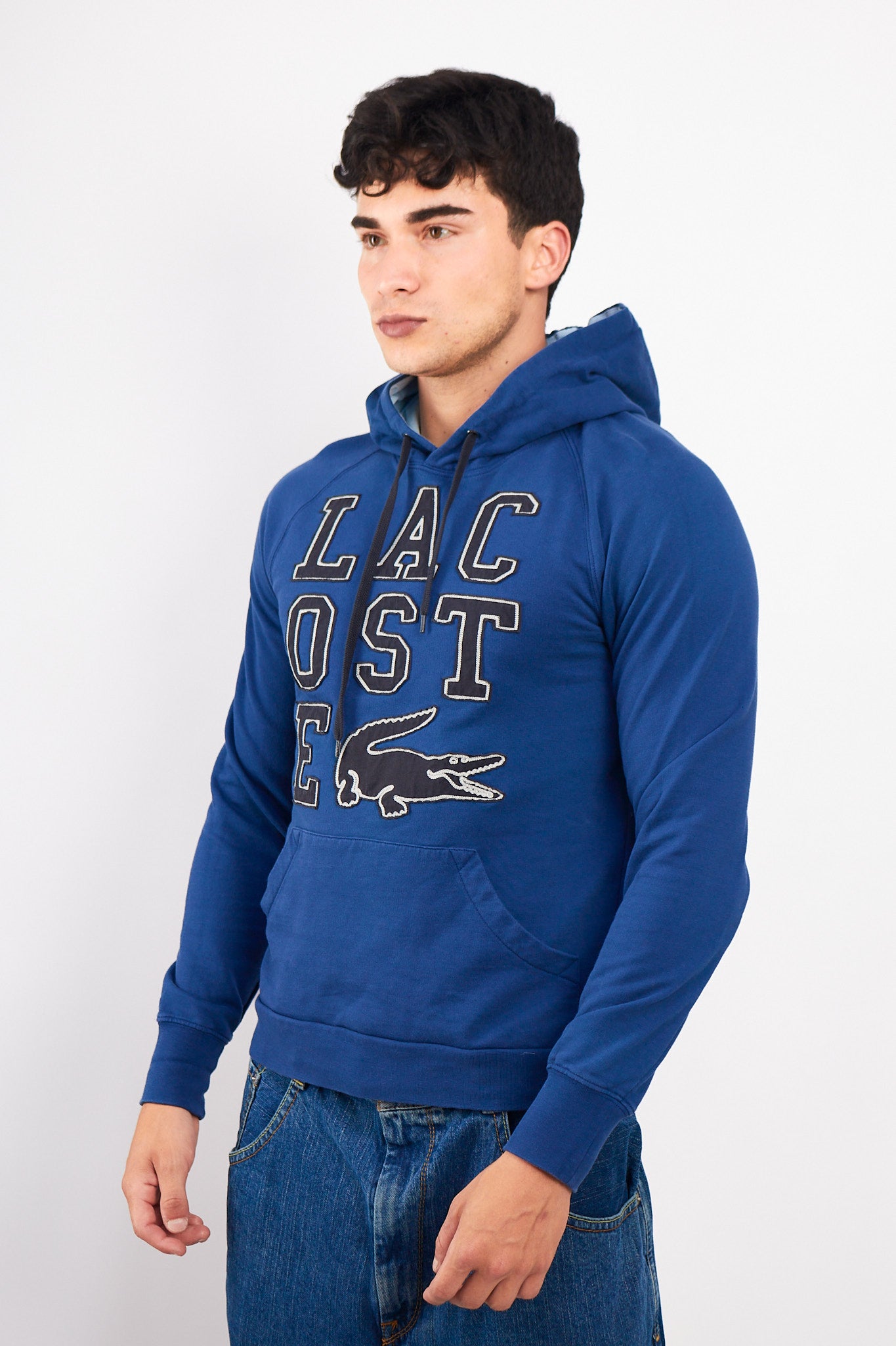 2000 Lacoste Big Logo Hoodie (M)