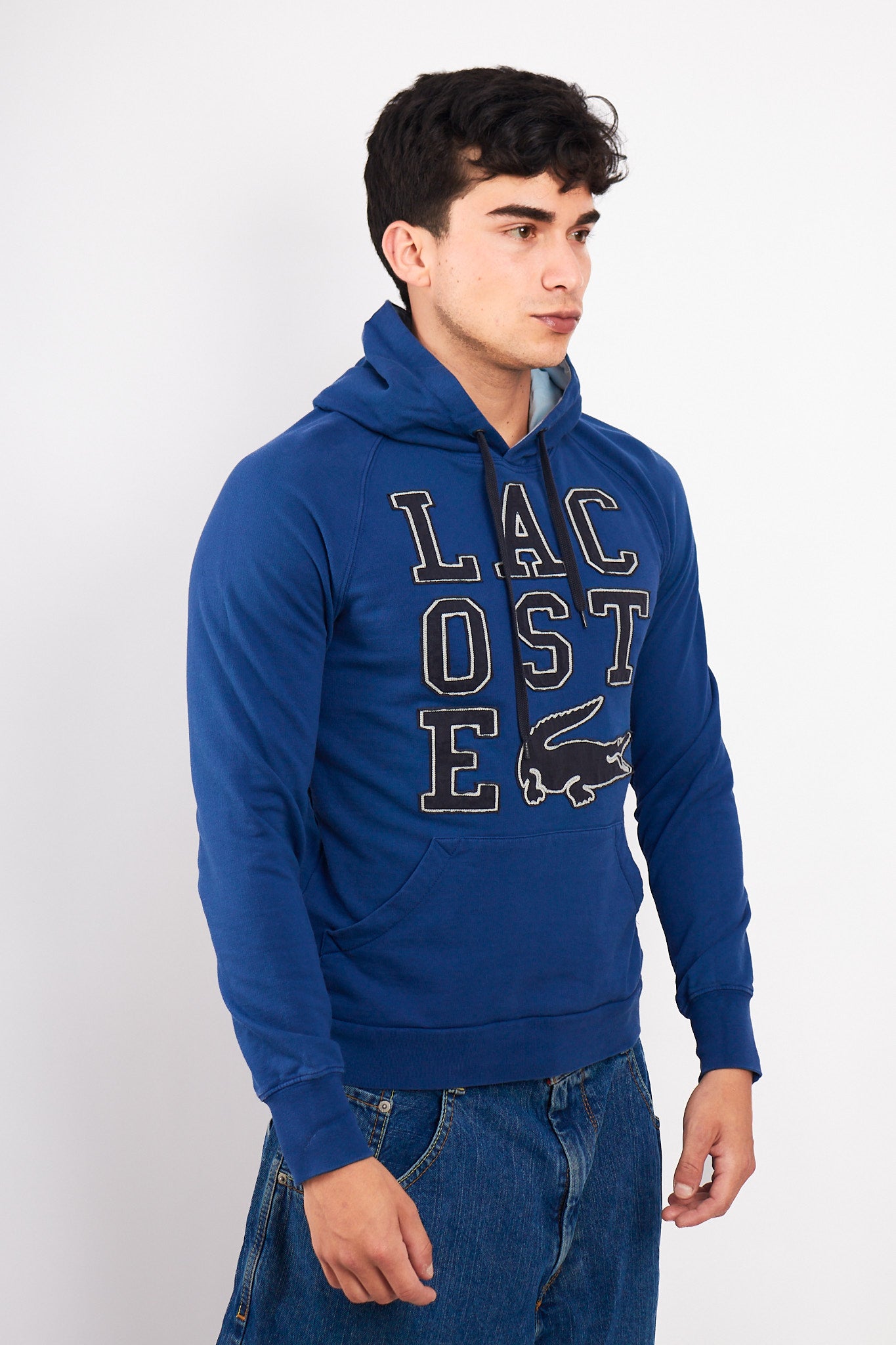 2000 Lacoste Big Logo Hoodie (M)